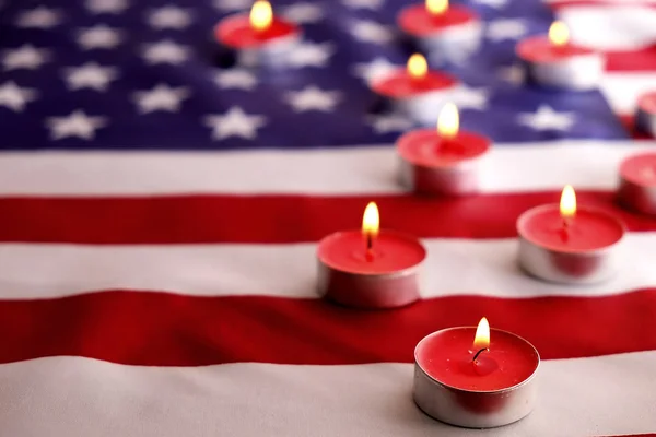 Bandera de fondo de los Estados Unidos de América para la celebración nacional de los días festivos federales y el día del luto. USA simbolics . — Foto de Stock