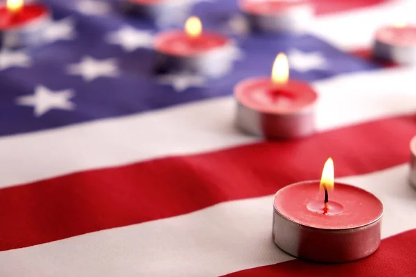 Bandera de fondo de los Estados Unidos de América para la celebración nacional de los días festivos federales y el día del luto. USA simbolics . — Foto de Stock