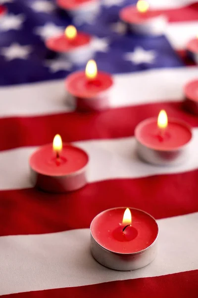 Bandera de fondo de los Estados Unidos de América para la celebración nacional de los días festivos federales y el día del luto. USA simbolics . — Foto de Stock