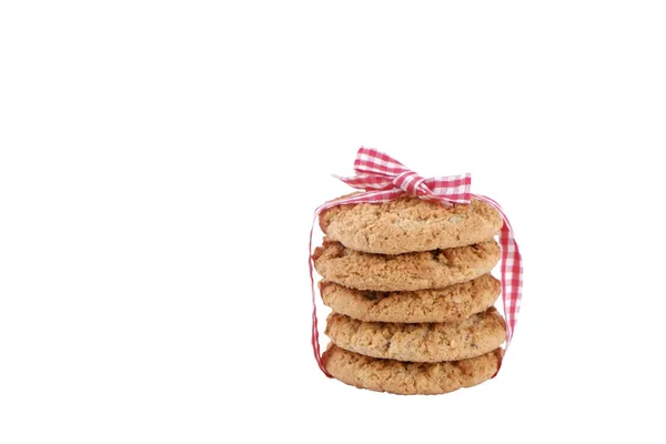 Concetto di panetteria vegana. Biscotti integrali rotondi alla nocciola. Snack nutrienti sani, buoni per la figura, senza zucchero, dieta vegetariana . — Foto Stock
