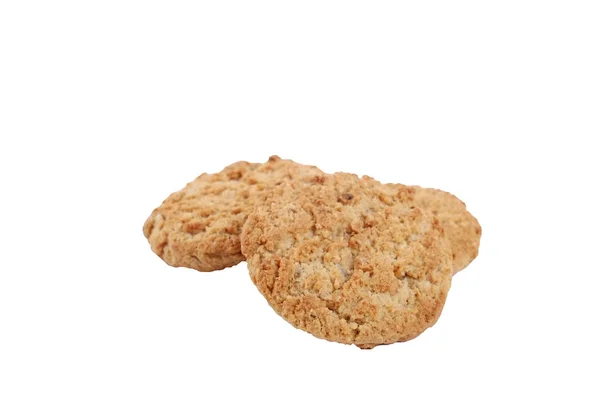 Concepto de panadería vegana. Galletas integrales redondas de avellana. Aperitivos nutritivos saludables, buenos para la figura, sin azúcar, dieta vegetariana . — Foto de Stock