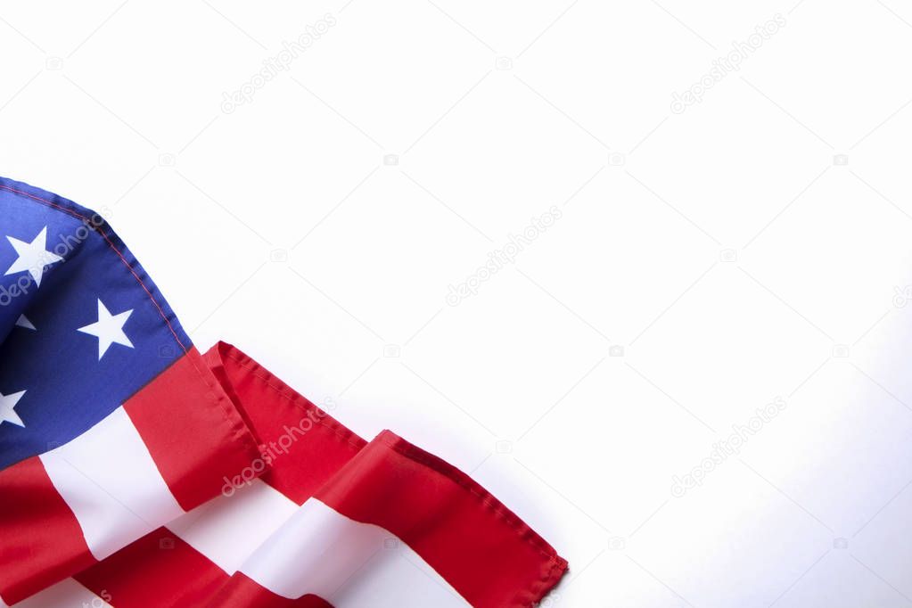 Background flag of the United States of America for national federal holidays celebration and mourning remembrance day. USA symbolics.