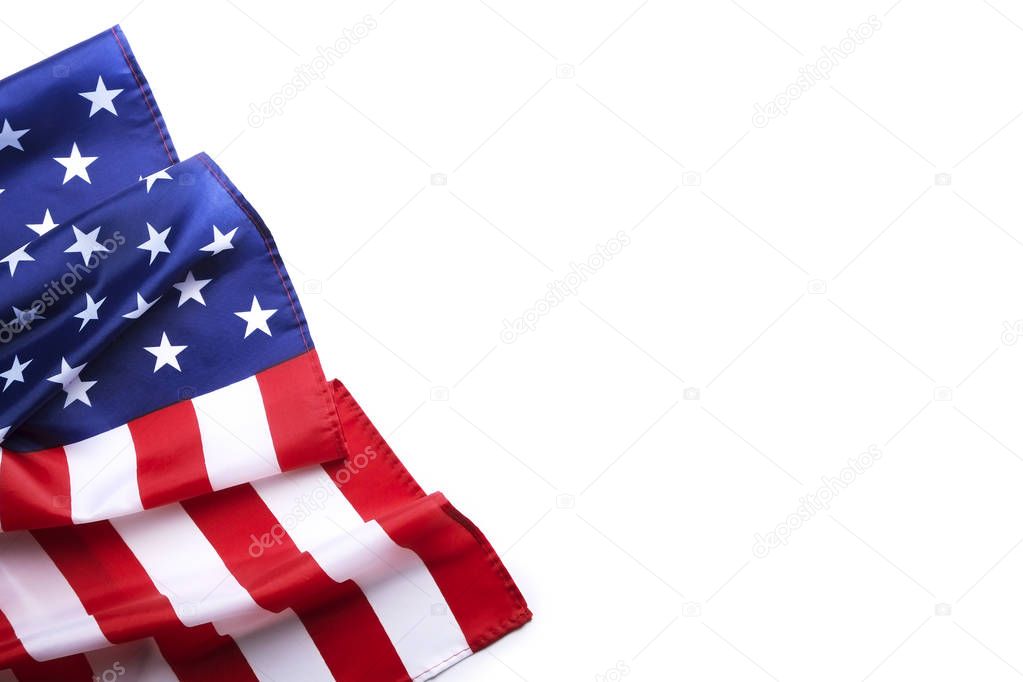 Background flag of the United States of America for national federal holidays celebration and mourning remembrance day. USA symbolics.