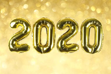 2020 yılbaşı kutlamaları için şişirilebilir balonlar..