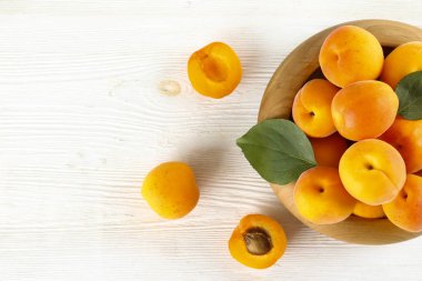 Sweet cherry scattered on textured background with text space.