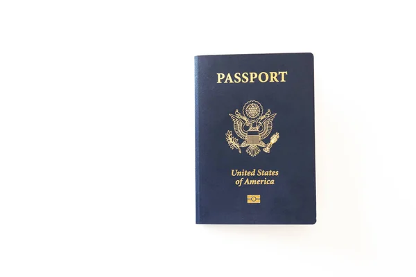 Última Versão Passaporte Cidadão Dos Estados Unidos América Com Chip — Fotografia de Stock