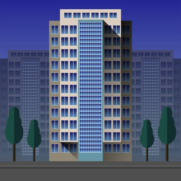 현대 고층 아파트 — 스톡 벡터