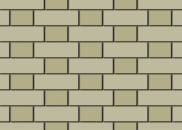 Brickwork Light Beige Dark Beige Bricks Alternating Ordinary Brick Half — Stock Vector