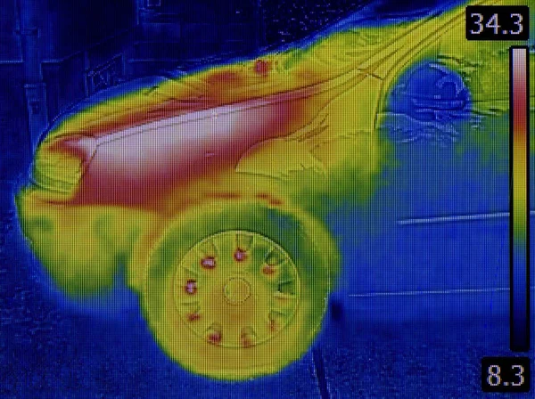 Engine Heat Distribution Infrared — Stock Photo, Image