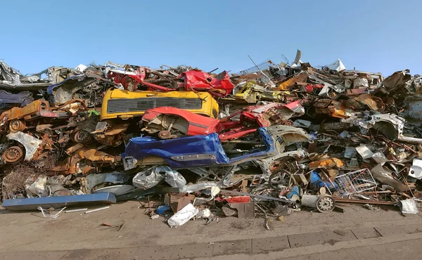 Pila de coche estrellado — Foto de Stock