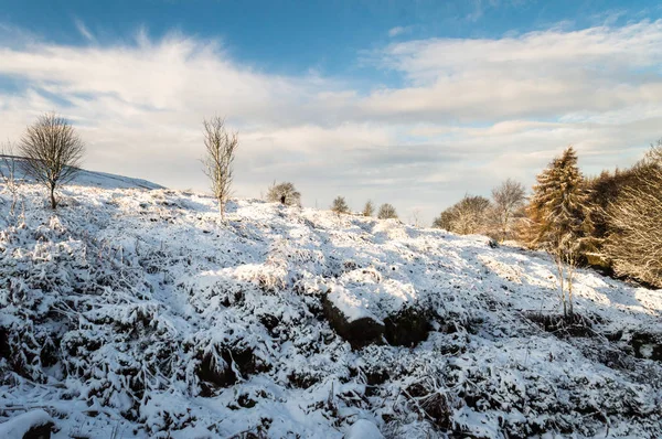 Rombalds páramo en la nieve, Yorkshire — Foto de Stock
