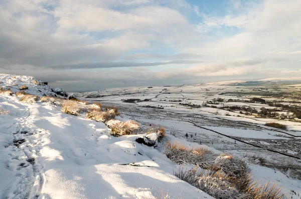 Addingham Moor v sněhu. Yorkshire — Stock fotografie