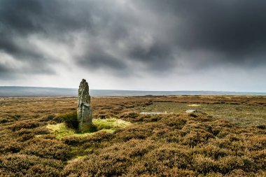 Yüksek Bridestones duran taş