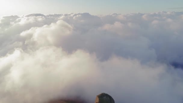 Canyon Crimea Popular Place Fog Rocks Clouds — Stock Video