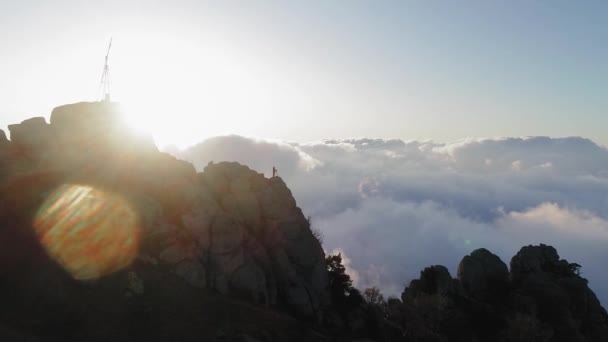 Cañón Crimea Lugar Popular Niebla Rocas Las Nubes — Vídeo de stock