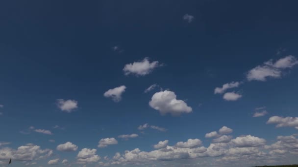 Timelapse Vídeo Rápido Movendo Nuvens Primavera Nuvens Variáveis Estepe Rio — Vídeo de Stock