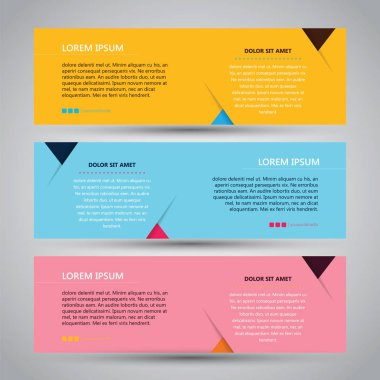 Basit üç renk soyut afiş