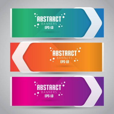Vektör soyut tasarım Banner Web şablonu - Eps 10