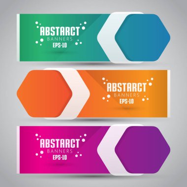 Vektör soyut tasarım Banner Web şablonu - Eps 10