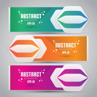 Vektör soyut tasarım Banner Web şablonu - Eps 10