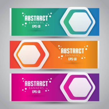 Vektör soyut tasarım Banner Web şablonu - Eps 10