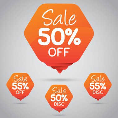 % %50 55 satış, kapalı neşeli portakal etiketinde perakende öğesi tasarım pazarlama için disk