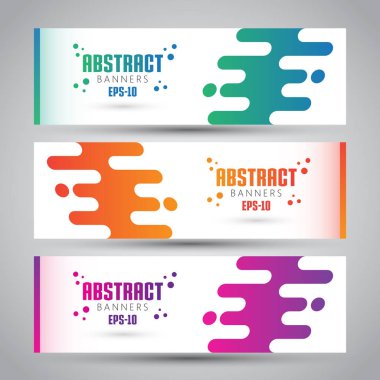 Vektör soyut tasarım Banner Web şablonu - Eps 10