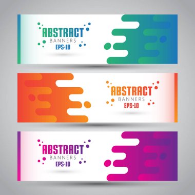 Vektör soyut tasarım Banner Web şablonu - Eps 10