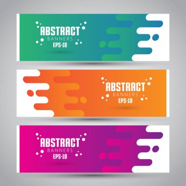 Vektör soyut tasarım Banner Web şablonu - Eps 10