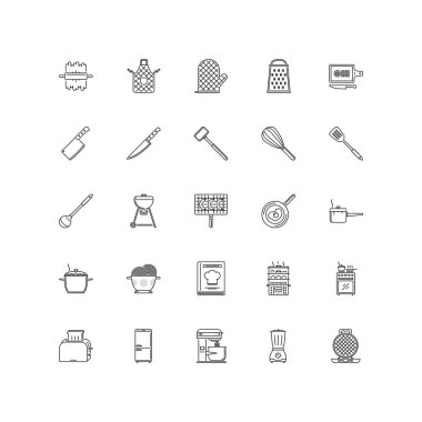  mutfak 25 anahat simgeleri. 64 x 64 kılavuz.