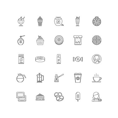 kafe 25 anahat simgeleri. 64 x 64 kılavuz.