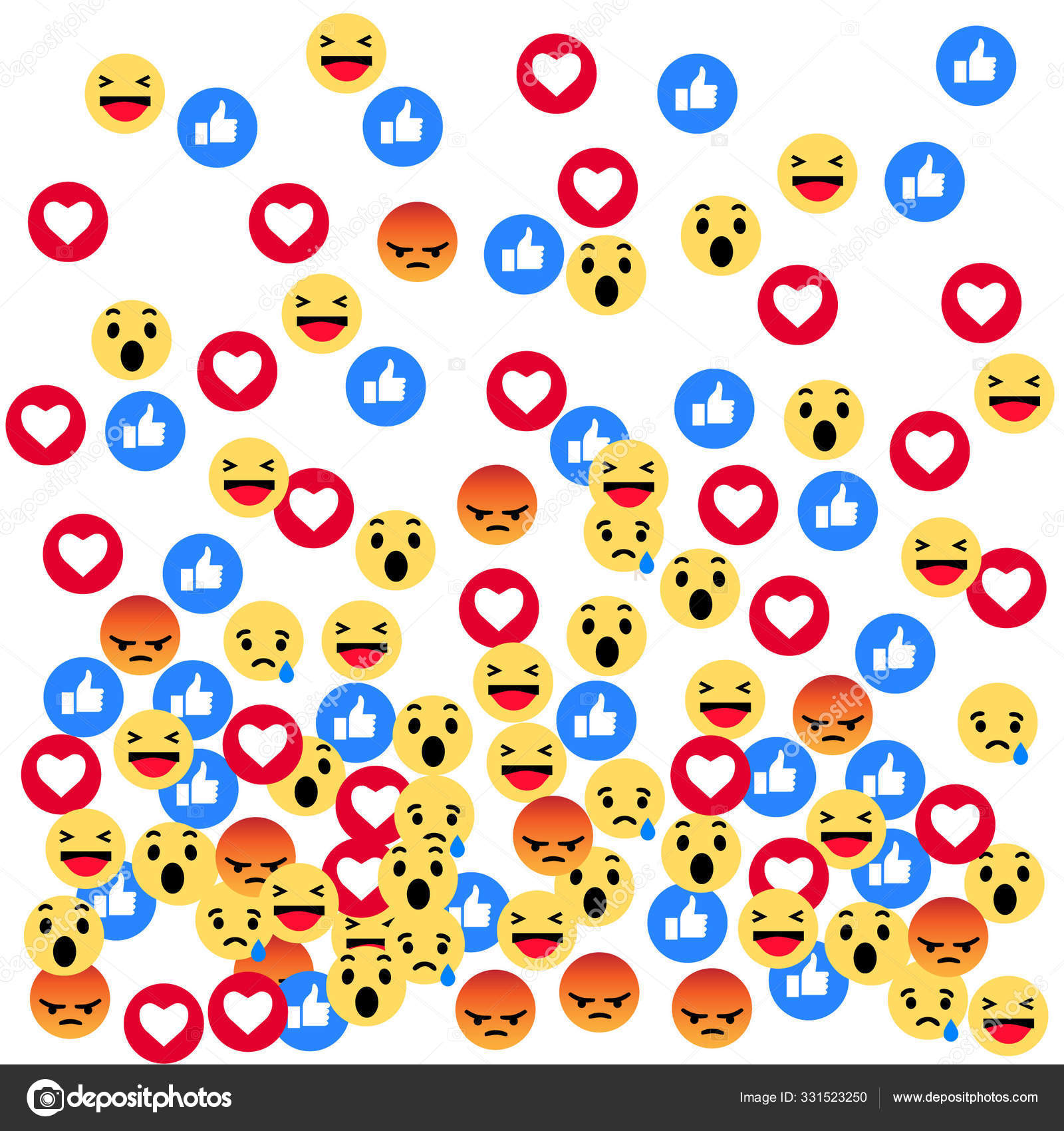 criativo Facebook 25 plano ícone pacote tal Como aquecimento. sentimento.  favorito. desmaiar. emoji 26186113 Vetor no Vecteezy