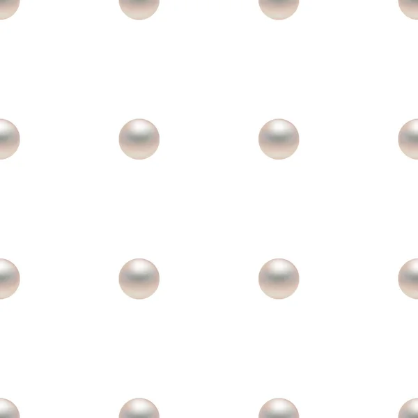 Bílé Perly Bílém Pozadí Bezproblémový Vzorec Textilní Vzor Vzor Pro — Stockový vektor
