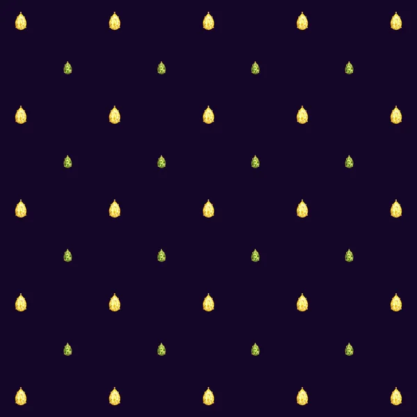 Διανυσματική Απεικόνιση Κρύσταλλα Και Σμαράγδια Σκούρο Φόντο Υφασμάτινο Μοτίβο Σχέδιο — Διανυσματικό Αρχείο