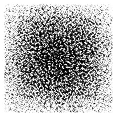 Bir kare içinde beyaz karıncaların vektör çizimi. Soyut yaratıcı kompozisyon. Karıncalar monokrom vektörü. Siyah ve beyaz konseptindeki böcekler. Tekstil deseni, parmak izi deseni. Siyah ve beyaz desen.