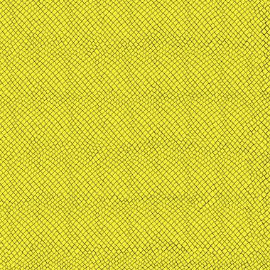 Sarı kaotik mozaik doku. Deri arka plan ve sarı geometrik tasarım. Vektör mozaik arka plan. Sarı deri desenli. Kusursuz desen.