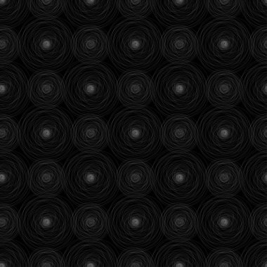   Soyut çiçeklerle kusursuz desen. Karahindiba deseni. Vektör çizimi. Beyaz kaotik çiçekler. Siyah arka planda beyaz çiçekli siluet. Parmak izi örneği. Beyaz karahindiba deseni.