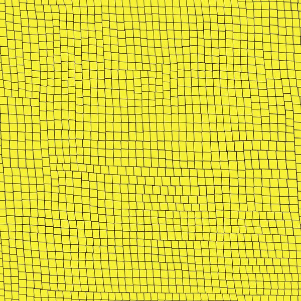 Amarelo Caótico Textura Mosaico Fundo Couro Com Design Geométrico Amarelo — Vetor de Stock