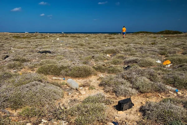 Costa Del Nord Cipro Ottobre Spazzatura — Foto Stock