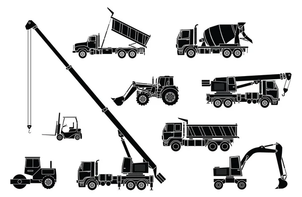 Construction vehicles set — Stock Vector