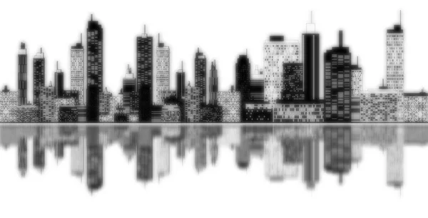 City panorama illustration — Stock Photo, Image