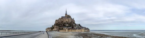 Mont Saint Michel Góra Świętego Michała Francja Luty — Zdjęcie stockowe