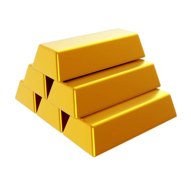 Beyaz üzerinde izole edilmiş 3d altın çizimi