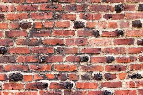 Stare czerwone cegły ściany tła tekstury — Zdjęcie stockowe