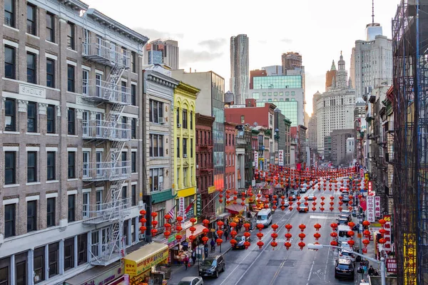 Chinatown Street scéna v New York City — Stock fotografie