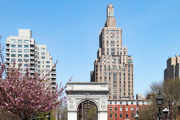 Washington Square Park scena primaverile a Manhattan New York Ci — Foto Stock