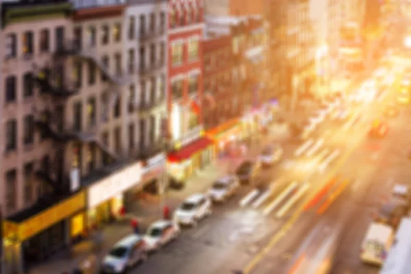 Abstracte straatbeeld van New York City met onscherpe achtergrond — Stockfoto