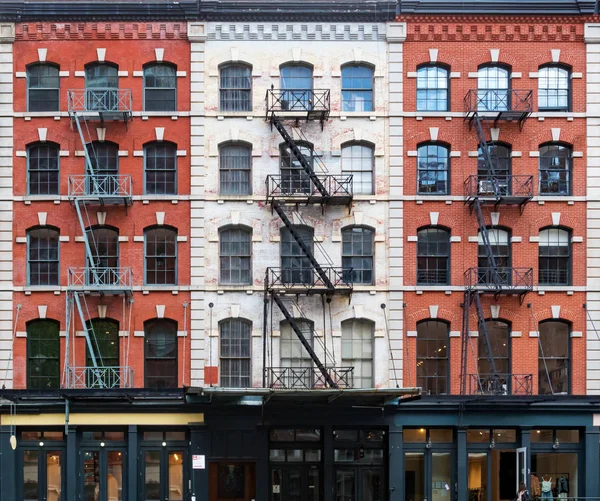 Muralha Janelas Edifícios Tribeca Nova York — Fotografia de Stock