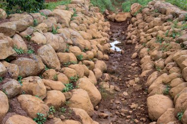 kahverengi taş duvar
