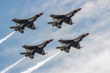Yeni Windsor, Ny - 3 Eylül 2016: Usaf Thunderbirds bir gerçekleştirmek